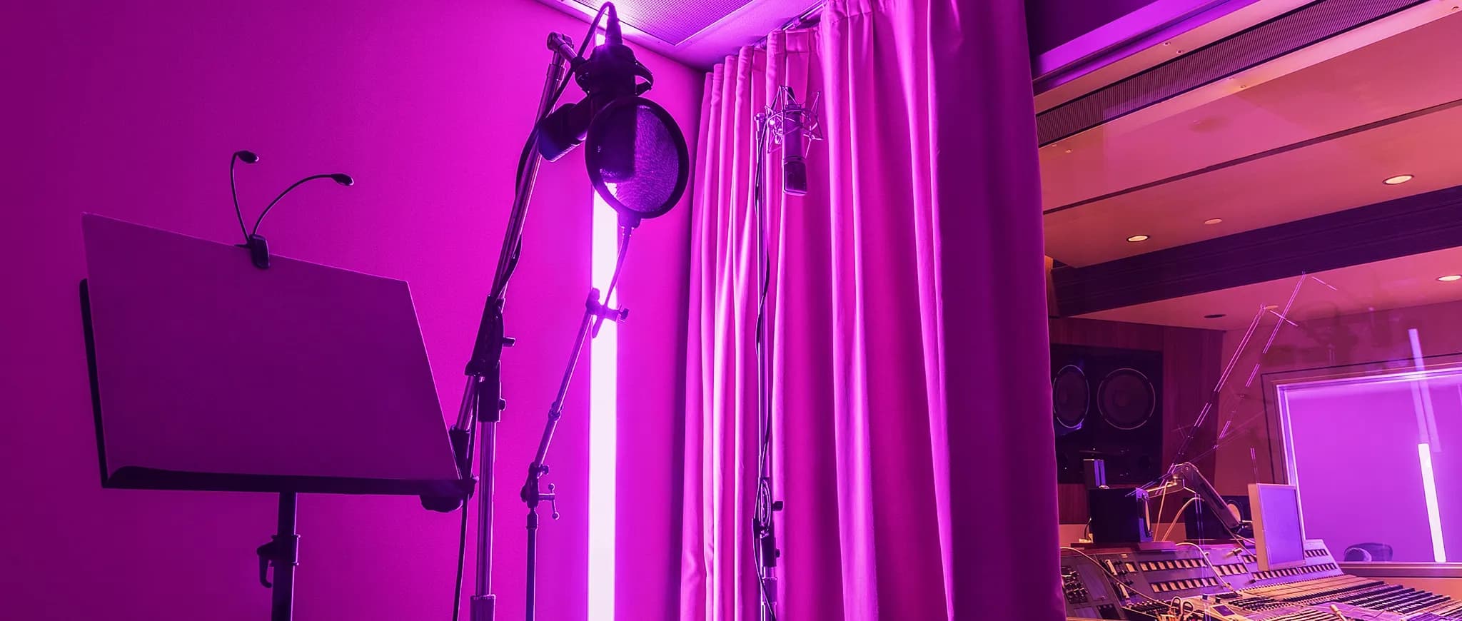 Funky Recording Studio Lighting Design