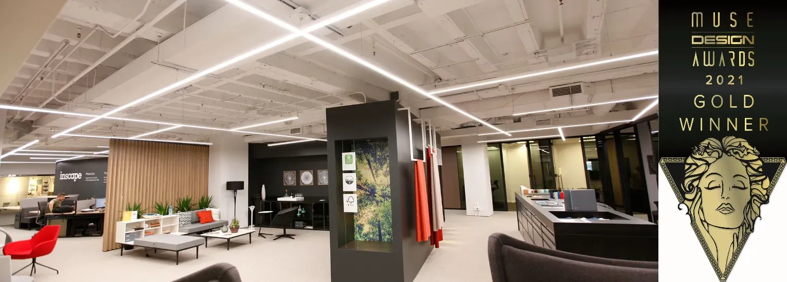 Ultramodern Linear Showroom Given Gold For Best Customized Design in Retail & Commercial Space